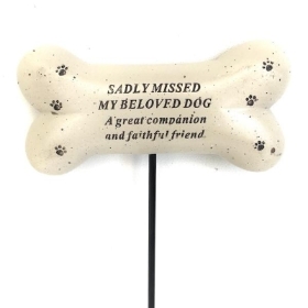 Beloved Dog Memorial Bone Pick 29cm