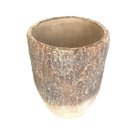 Stone Carved Yew Vase 18cm