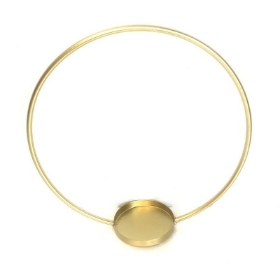 Gold Hoop Candle Holder 30cm