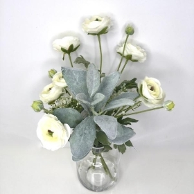 Ranunculus Mix in Bottle Vase 42cm