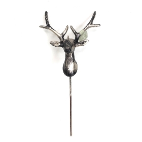 Grey Reindeer Head Pick 30cm