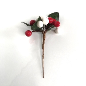 Red & White Berry Cluster 11cm