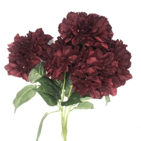 Burgundy Autumn Hydrangea 53cm