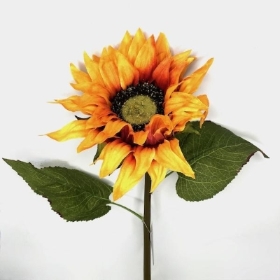 Orange Autumn Sunflower 52cm