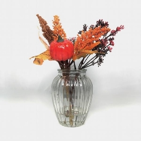 Autumn Pumpkin in Vase 25cm