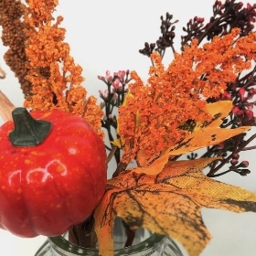 Autumn Pumpkin in Vase 25cm