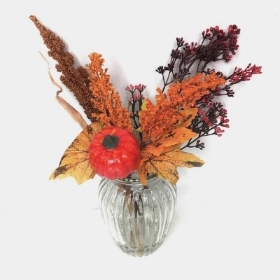 Autumn Pumpkin in Vase 25cm