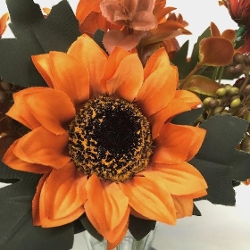 Orange Sunflowers in Vase 27cm