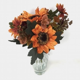 Orange Sunflowers in Vase 27cm