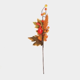 Pumpkin And Berry Stem 49cm