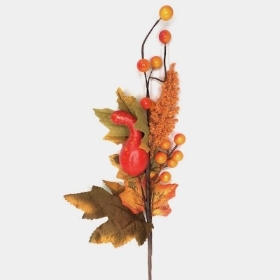 Pumpkin And Berry Stem 49cm