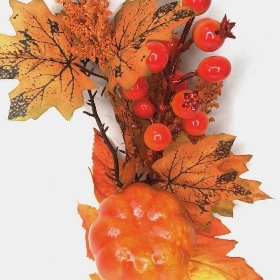 Pumpkin And Maple Stem 50cm