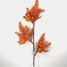 Orange Foxtail And Berry 67cm