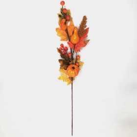 Pumpkin And Berry Stem 63cm