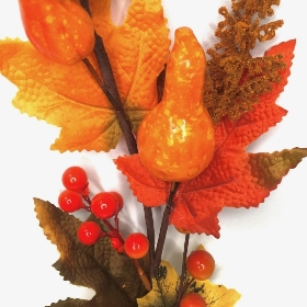 Pumpkin And Berry Stem 63cm