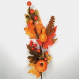 Pumpkin And Berry Stem 63cm