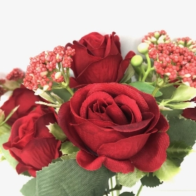 Red Rose And Berry Bush 30cm