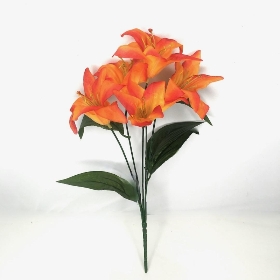 Orange Lily Bush 36cm