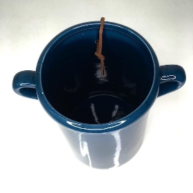 Blue Pot With Handles 18cm