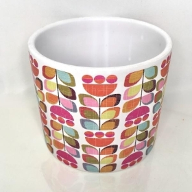 Multi Coloured Flower Pot 10cm