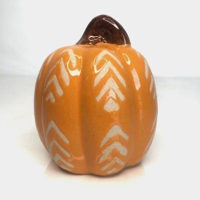 Orange Ceramic Pumpkin 9cm