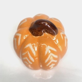 Orange Ceramic Pumpkin 9cm