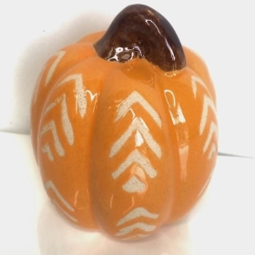 Orange Ceramic Pumpkin 9cm