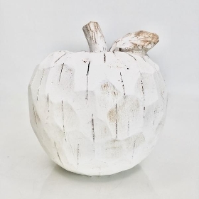 White Resin Apple 14cm