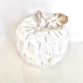 White Resin Apple 14cm