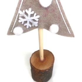 Felt Oatmeal Xmas Tree 23cm