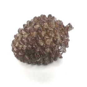 Brown Glittered Pine Cone 6cm