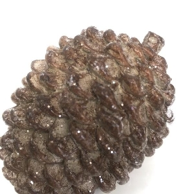 Brown Glittered Pine Cone 6cm