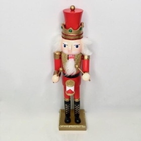 Red Drummer Nutcracker Figure 30cm