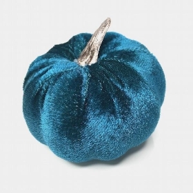 5 Purple Blue Velvet Pumpkins in Bag