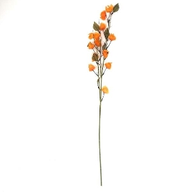 Orange Chinese Lantern Stem 82cm