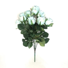 Pale Blue Rosebud Bush 48cm