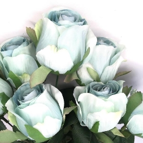 Pale Blue Rosebud Bush 48cm