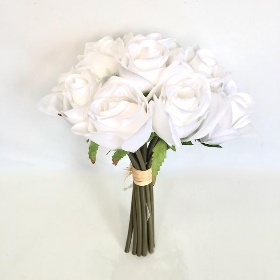 White Rose Bouquet 25cm