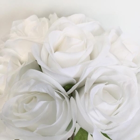 White Rose Bouquet 25cm