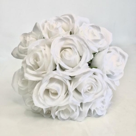 White Rose Bouquet 25cm