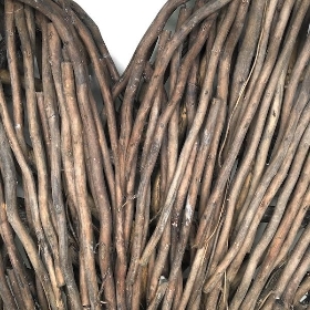 Natural Rustic Willow Heart 70cm