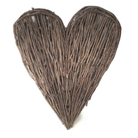 Natural Rustic Willow Heart 70cm