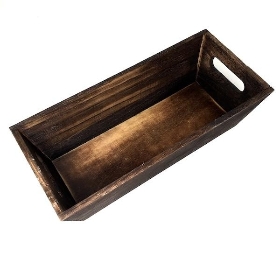 Dark Wooden Trough 10cm