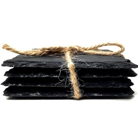 Square Slate Coaster x 4