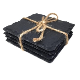 Square Slate Coaster x 4