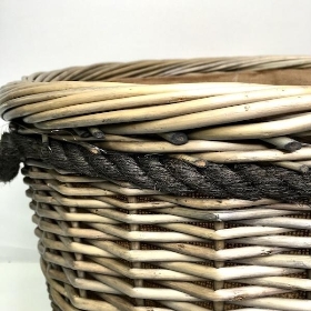 Large Rope Handled Log Basket 39cm