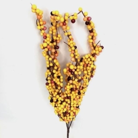 Yellow Autumn Berry Spray 43cm