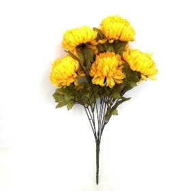 Yellow Autumn Chrysanthemum Bush 45cm