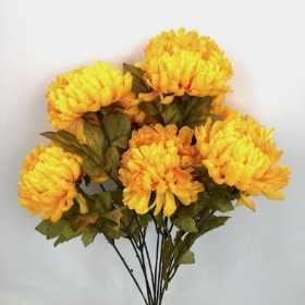 Yellow Autumn Chrysanthemum Bush 45cm