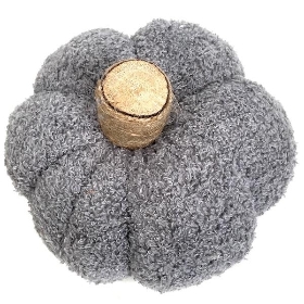 Grey Velvet Pumpkin 11cm